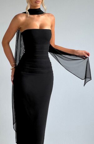 Black Fashion Wrap Double Edges