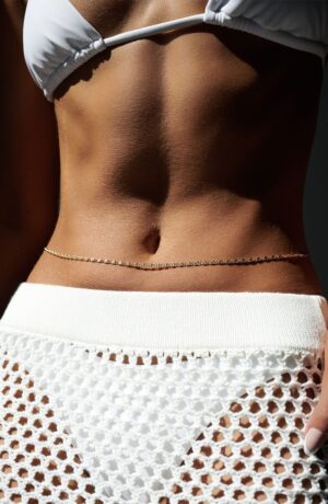 Elegant Gold Tone Waist Accessory for Swimwear