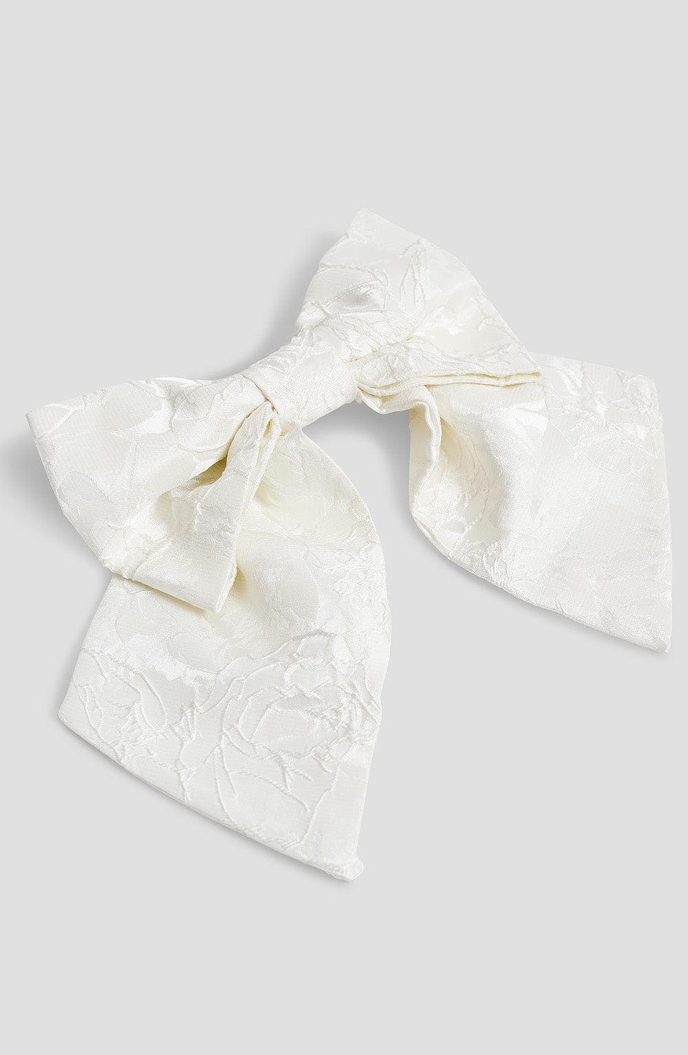 Ivory Floral Jacquard Hair Accessory Clip - Image 2