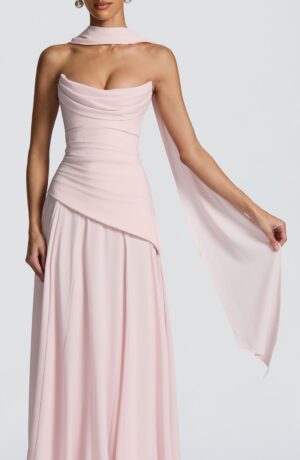 Chiffon Neck Wrap - Soft Pink Accessory Drape