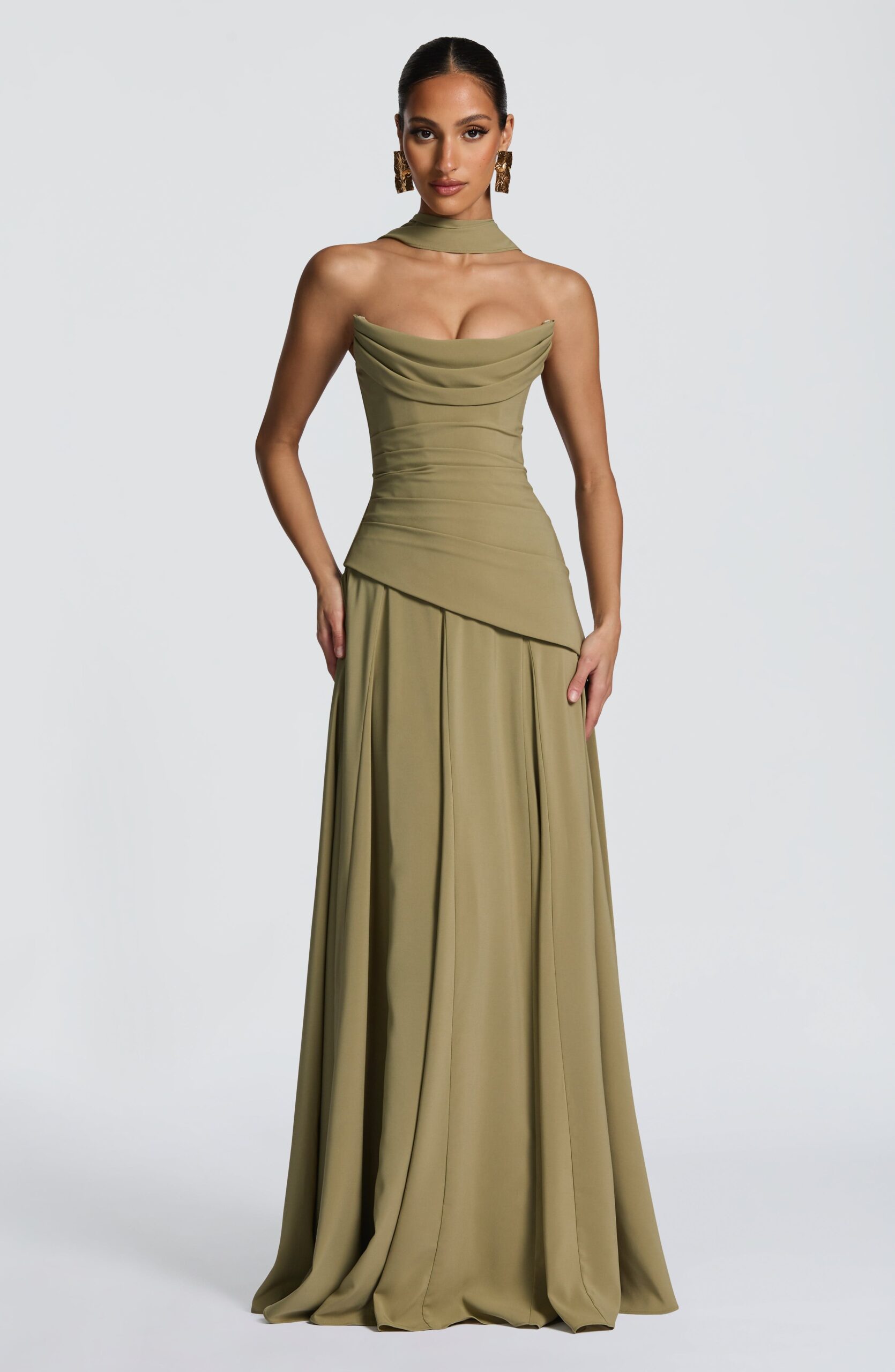 Lightweight Chiffon Shawl Sage Green - Image 4