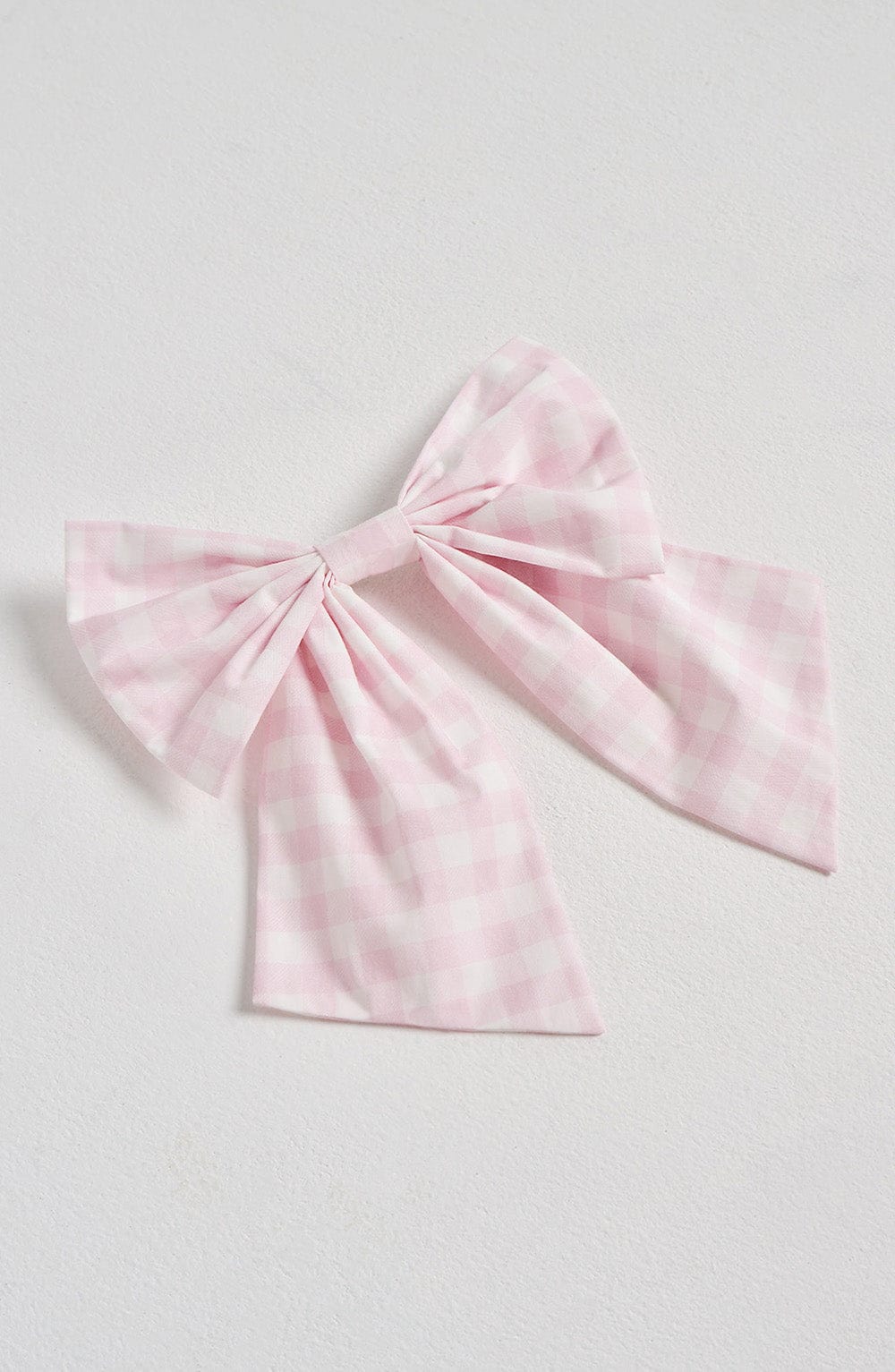 Pink Gingham Hair Barrette Clip - Image 3