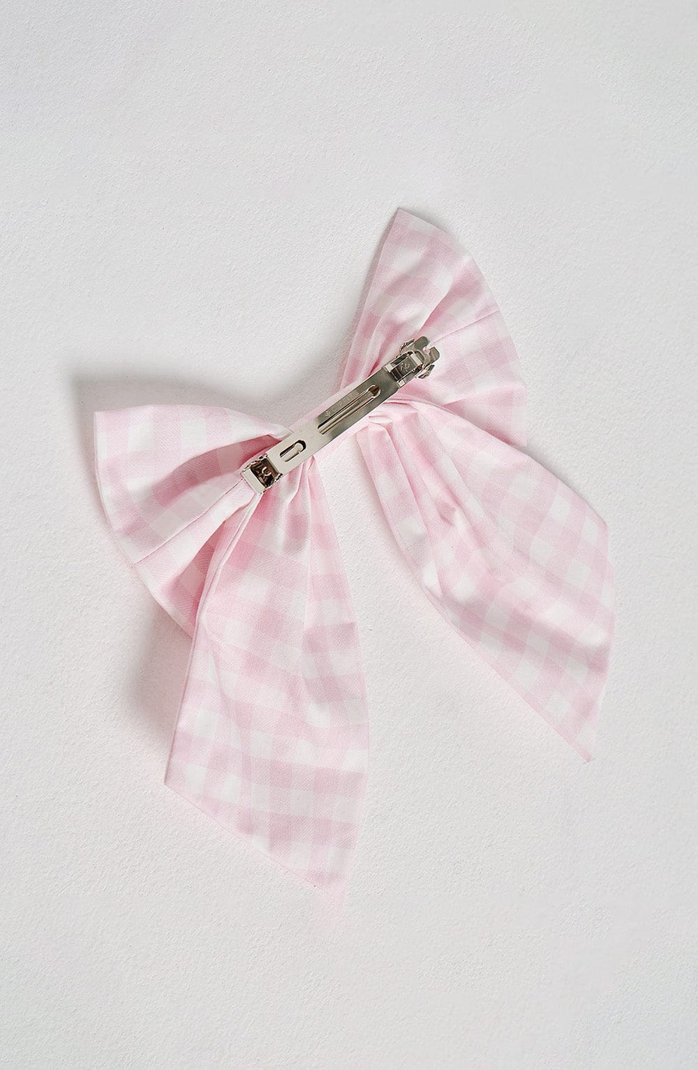 Pink Gingham Hair Barrette Clip - Image 4