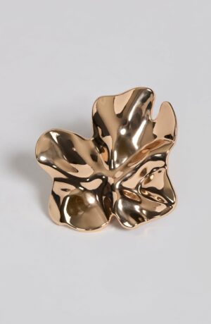 Abstract Gold Tone Brooch Pin for Women